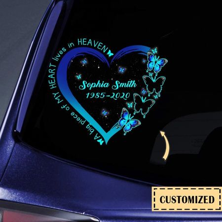 Personalisierter Autoaufkleber „Ein großes Stück meines Herzens